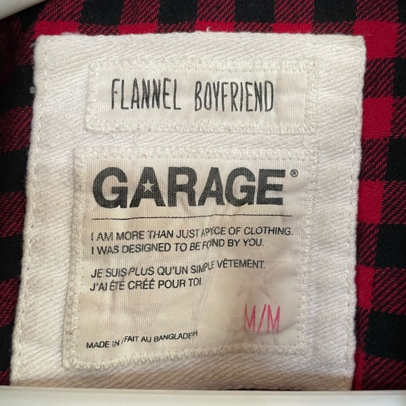 Garage - red X black long sleeve shirts M size - Picture 3 of 5